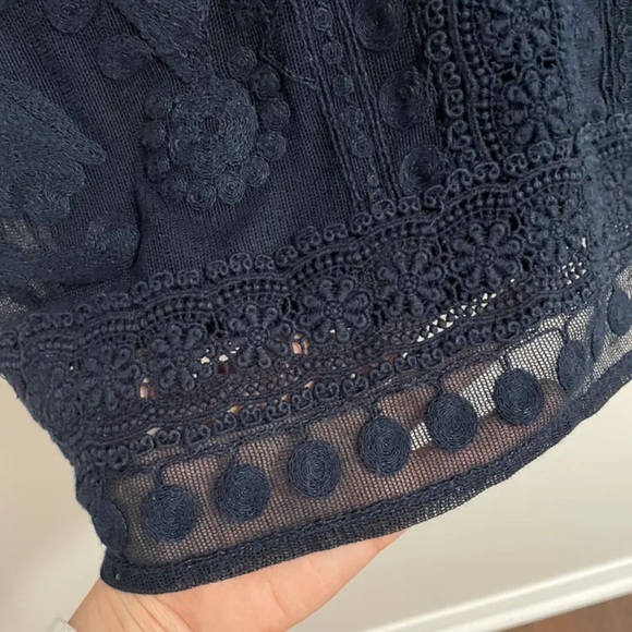 Lauren Ralph Lauren Lace-Trim Short-Sleeve Top - Picture 4 of 7